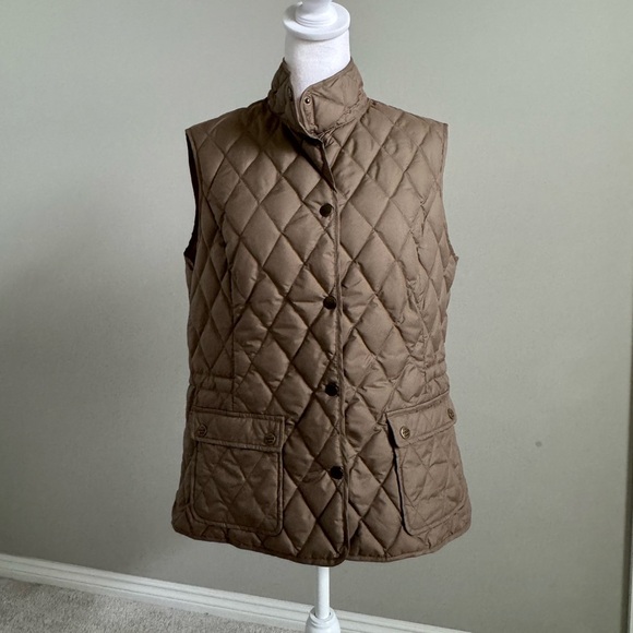 Eddie Bauer Brown Quilted Lightweight Goose Down Vest Large - Picture 1 of 7